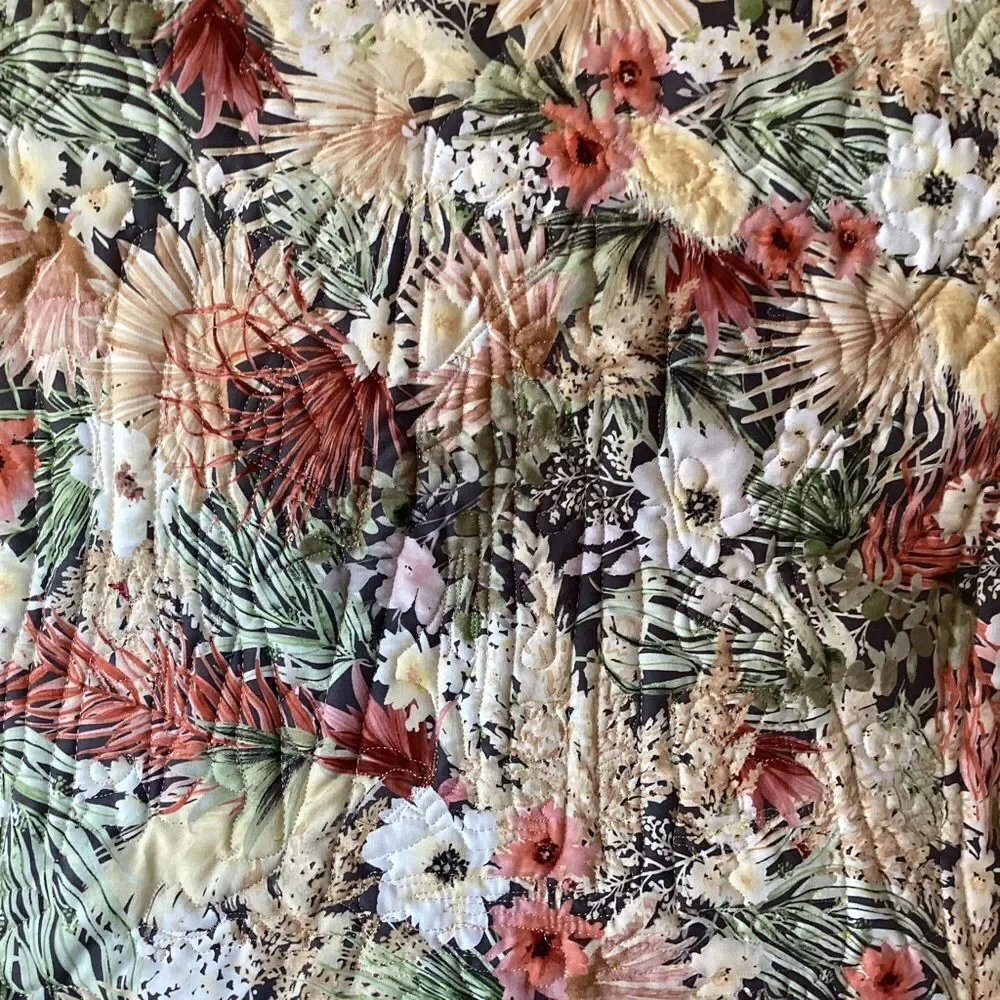 NWT. Hand Crafted Colorful Quilted Forest Wall Art Quilt